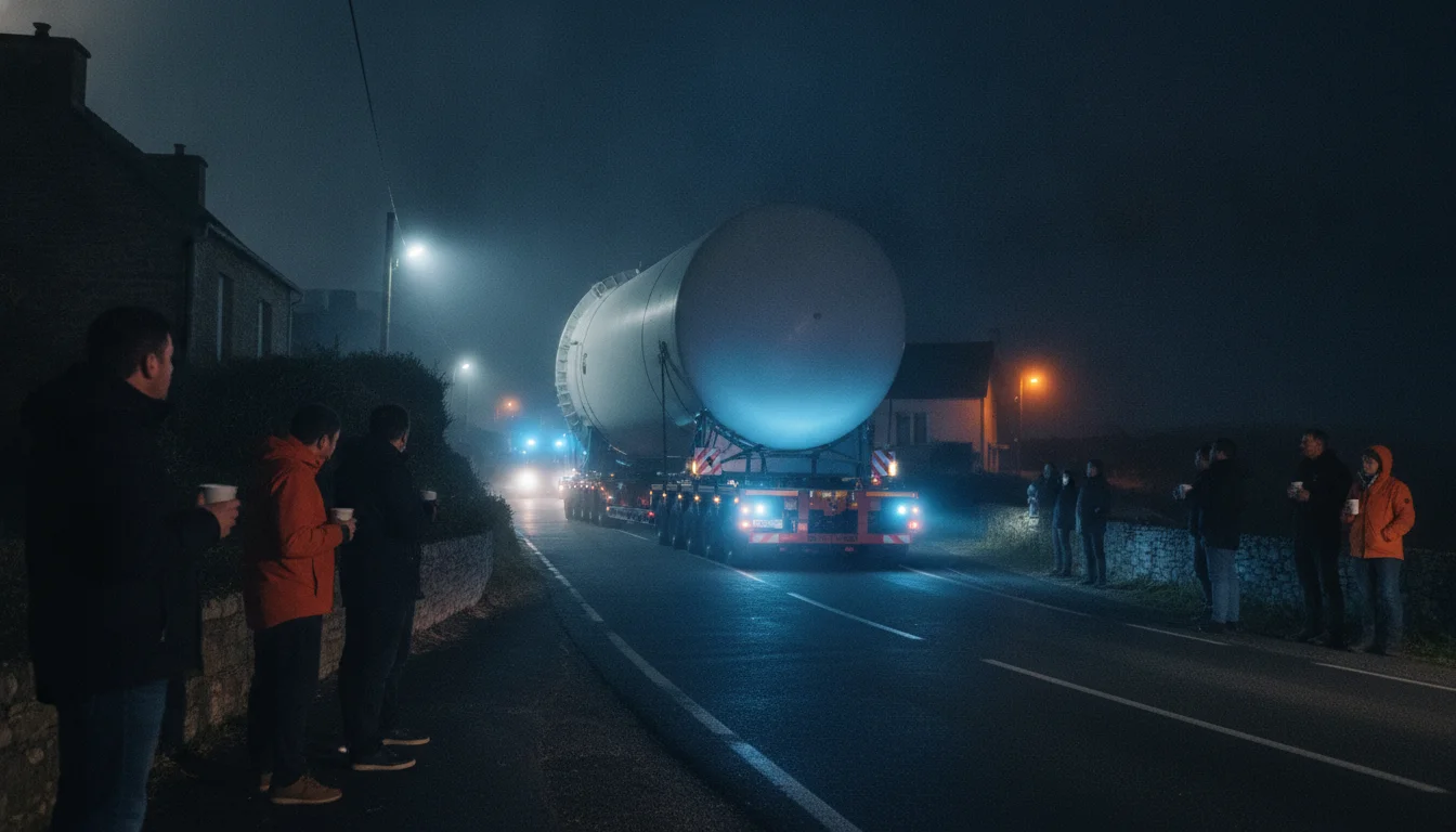 Nach einer epischen 1000-km-Fahrt liefert Frankreich diesen 500-Tonnen-Koloss für den Hinkley Point C Atomreaktor
