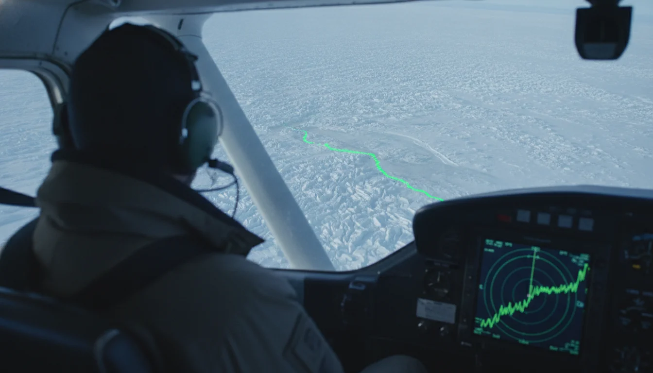 Unter dem antarktischen Eis von einem Flugzeug entdeckt: 100 Kilometer langer Felsen bietet unerwartete Hilfe für die Klimaforschung