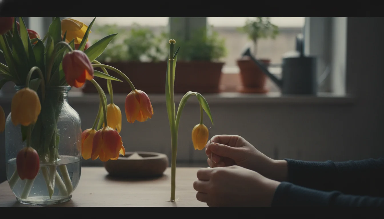 Tulpen hängen schlaff in der Vase? Mit diesem Piks stehen sie wieder