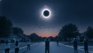 Tag wird zur Nacht bei der längsten totalen Sonnenfinsternis des Jahrhunderts